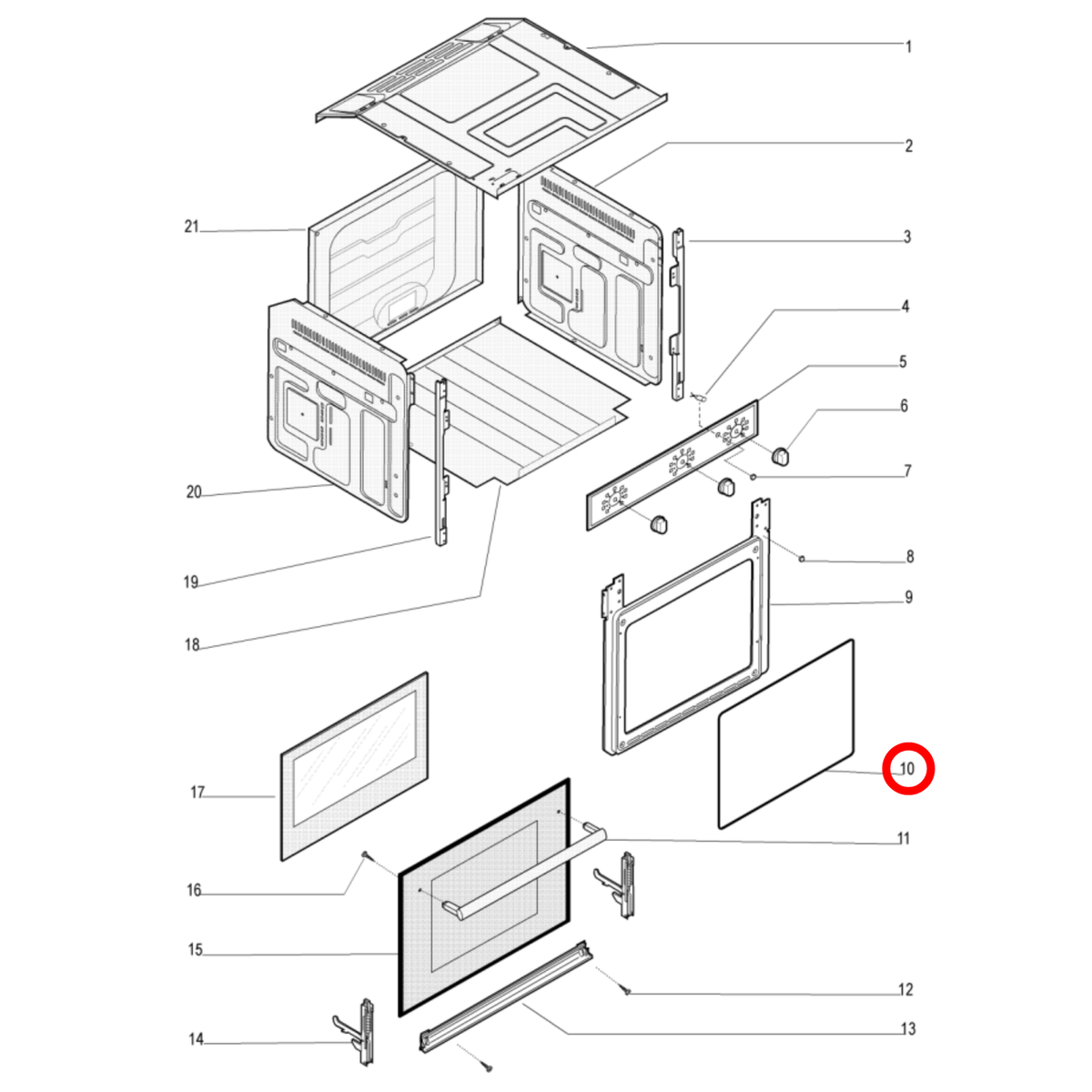 Garnitură cuptor electric Hotpoint / Ariston – cod C00379647 / 482000092347 (original), 3 / 3