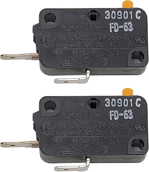 Microîntrerupător – cod Szm-V16-FD-63 / 125/250VAC,16A,200GF,spst-n, 2 / 3
