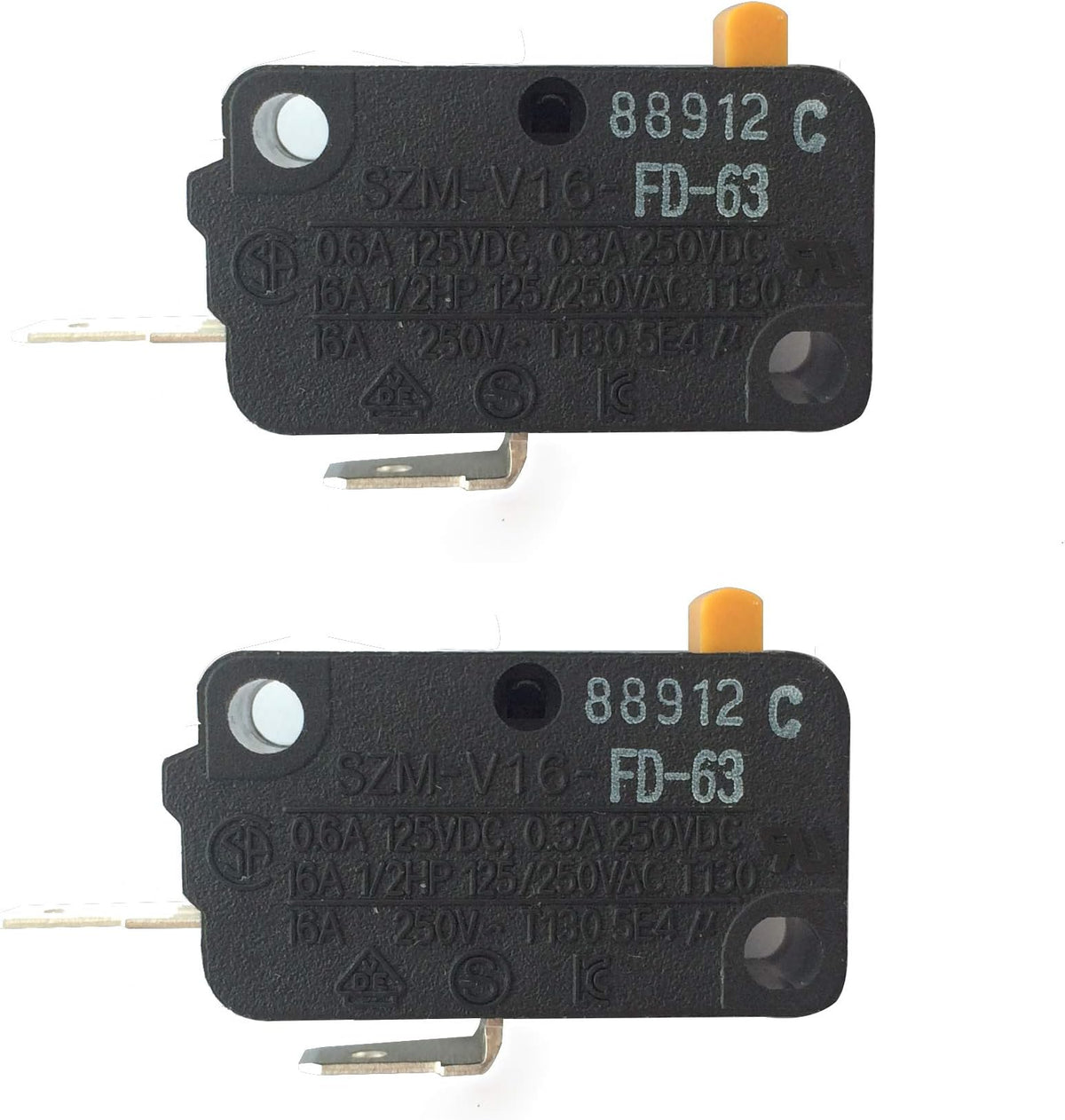 Microîntrerupător – cod Szm-V16-FD-63 / 125/250VAC,16A,200GF,spst-n, 1 / 3