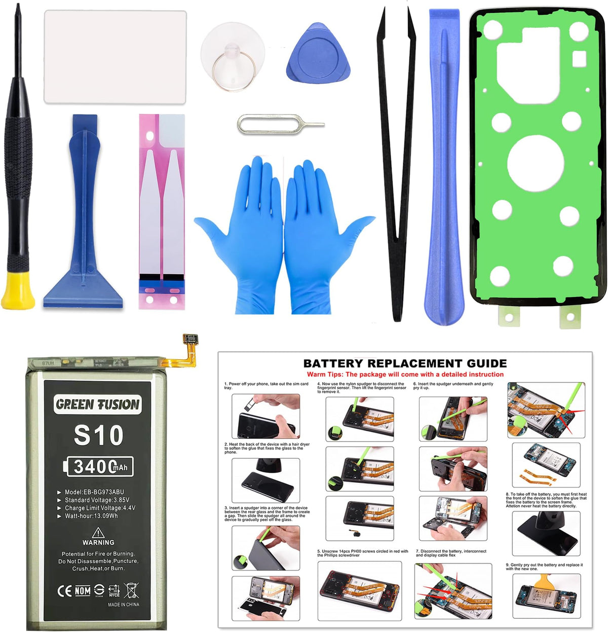 Eb-BG973ABU acumulator galaxy S10 (sm-G973F), 2 / 3