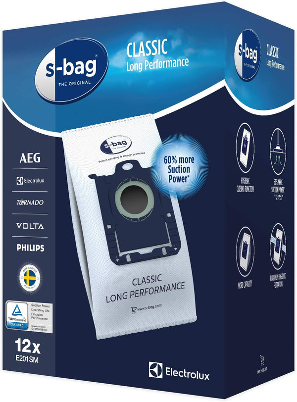 Sac aspirator Electolux E201SM S-BAG CLASSIC s-bag Long Performance, 12 buc