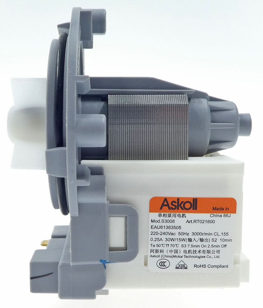 Motor pompă evacuare mașină de spălat LG – cod EAU61383505, 2 / 3