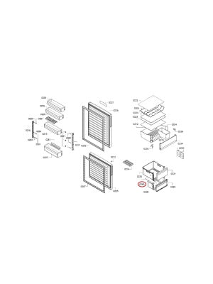 Raft sticlă frigider Bosch – cod 11013984 (original), 3 / 3