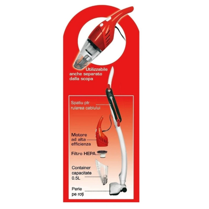 Mâner aspirator, rosu – cod 6010250, 1 / 2