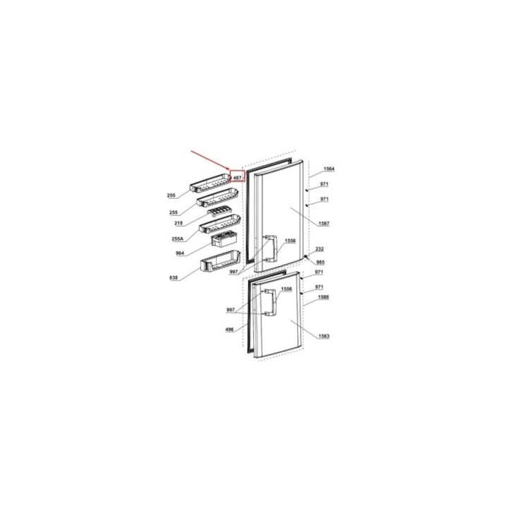Garnitură ușă congelator K6350 fz ARCP1