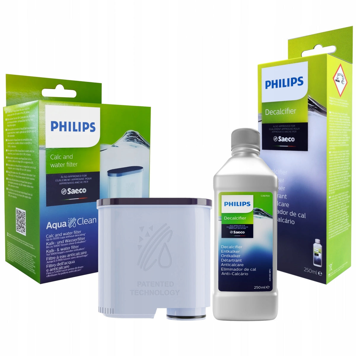 Soluție decalcifiere Philips Saeco CA6700/22, 2*250ML, 1 / 3