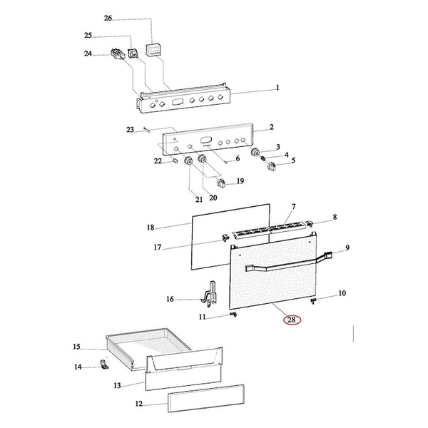 C00382618 Geam exterior cuptor Whirlpool 482000091620 Original