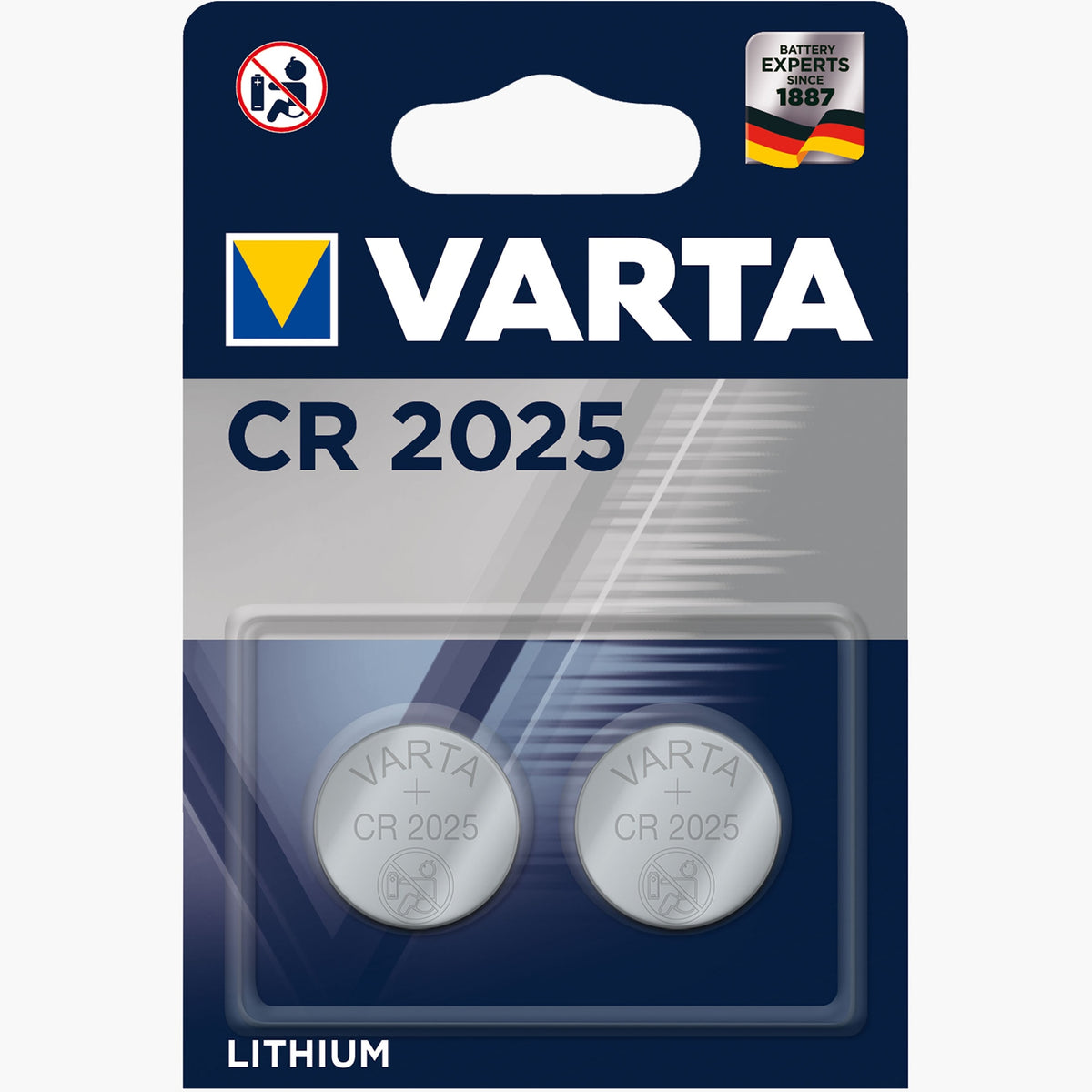 CR2025 3,0V Baterie buton litiu varta 2 buc in blister, 1 / 3