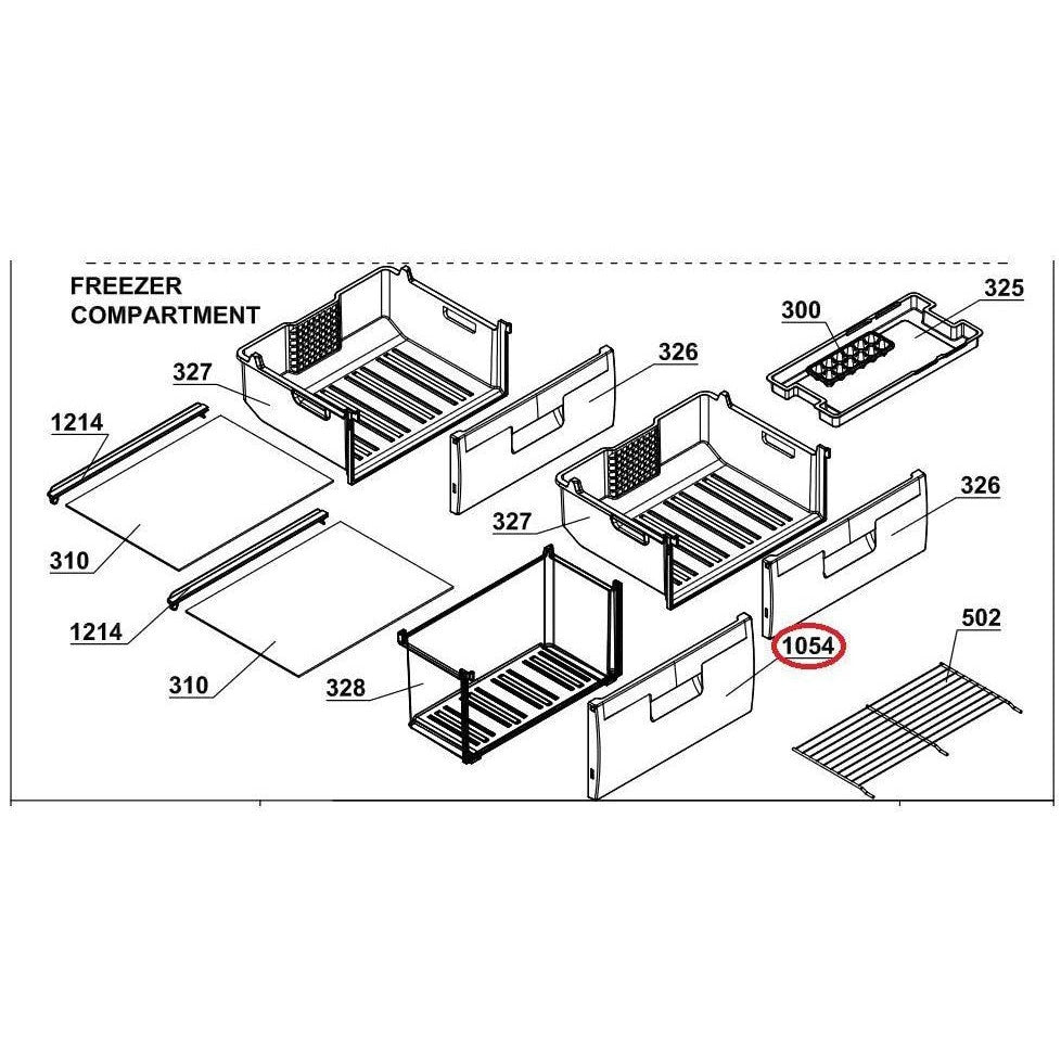 Fața sertar congelator Arctic – cod 4331799800 (original), 3 / 3