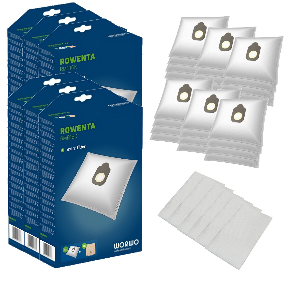 Saci aspirator R4, 4 bucăți Rowenta, 3 / 3