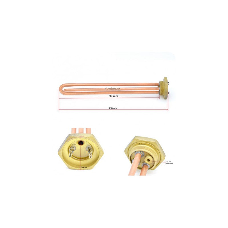 Rezistență boiler dreaptă 1 1/4" 1500W, 1 / 2