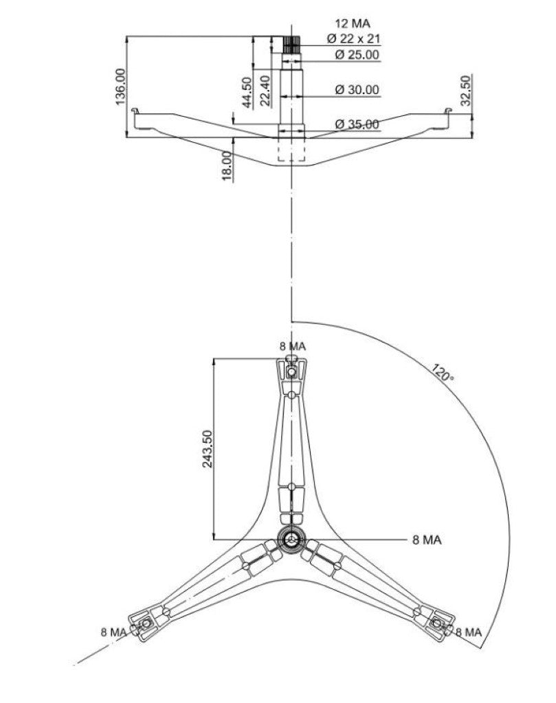 Tripodă mașină de spălat Samsung – cod DC97-14370E, 2 / 3
